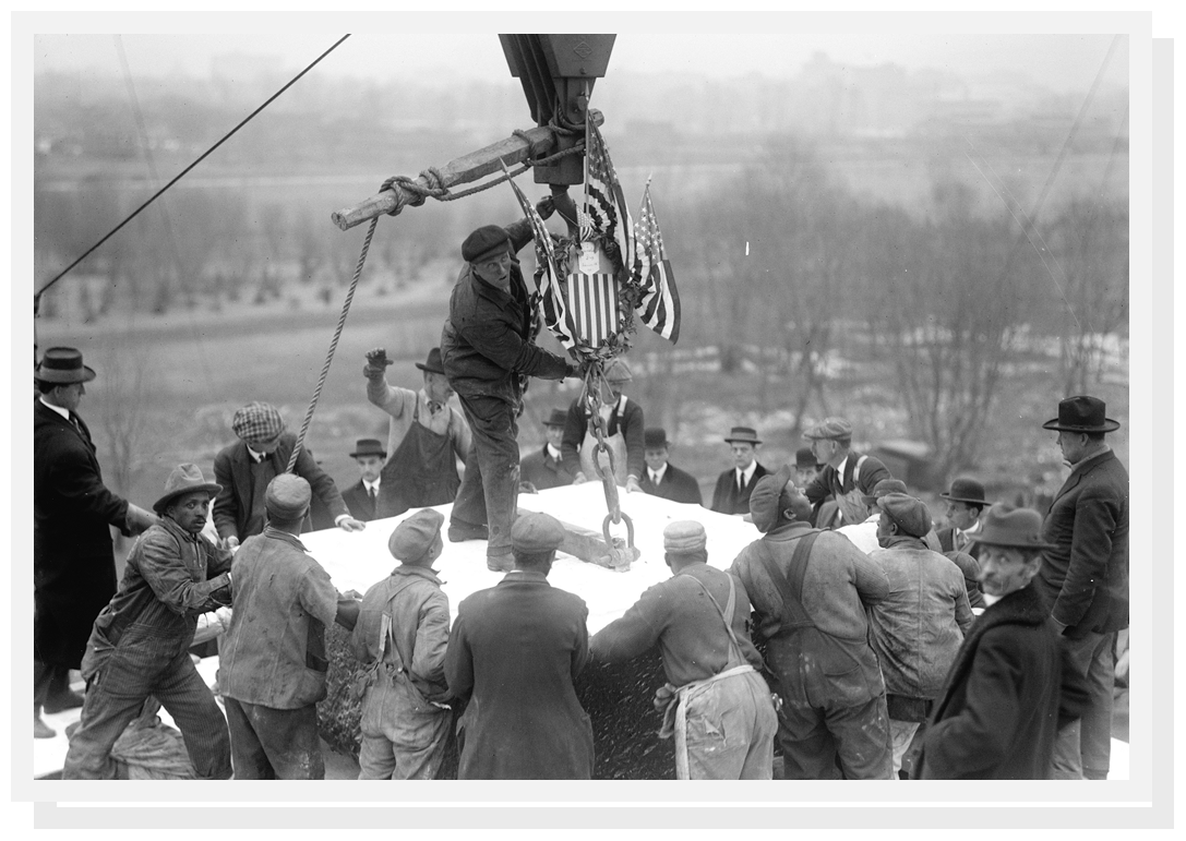 Laying the cornerstone of the Lincoln Memorial 1915